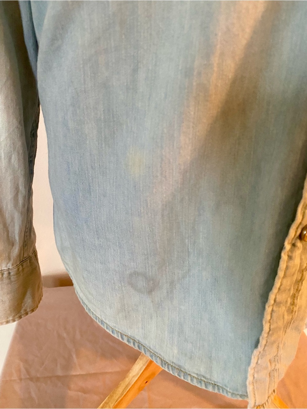Levi’s Faded Light Wash Western Denim Shirt XXL – Worn-In Patina - Picture 3 of 7